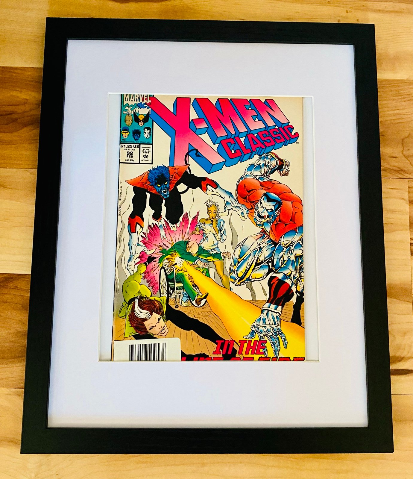 X-Men Classic #92 MARVEL Comics Professor X Nightcrawler Colossus Cover Framed