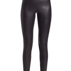 Theory black lamb skin pants 0