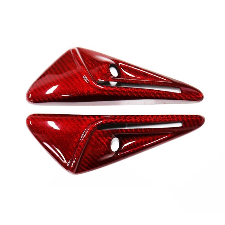 New Tesla Model 3 / Model Y Real Carbon Fiber Red Side Fender Camera Vent Cover