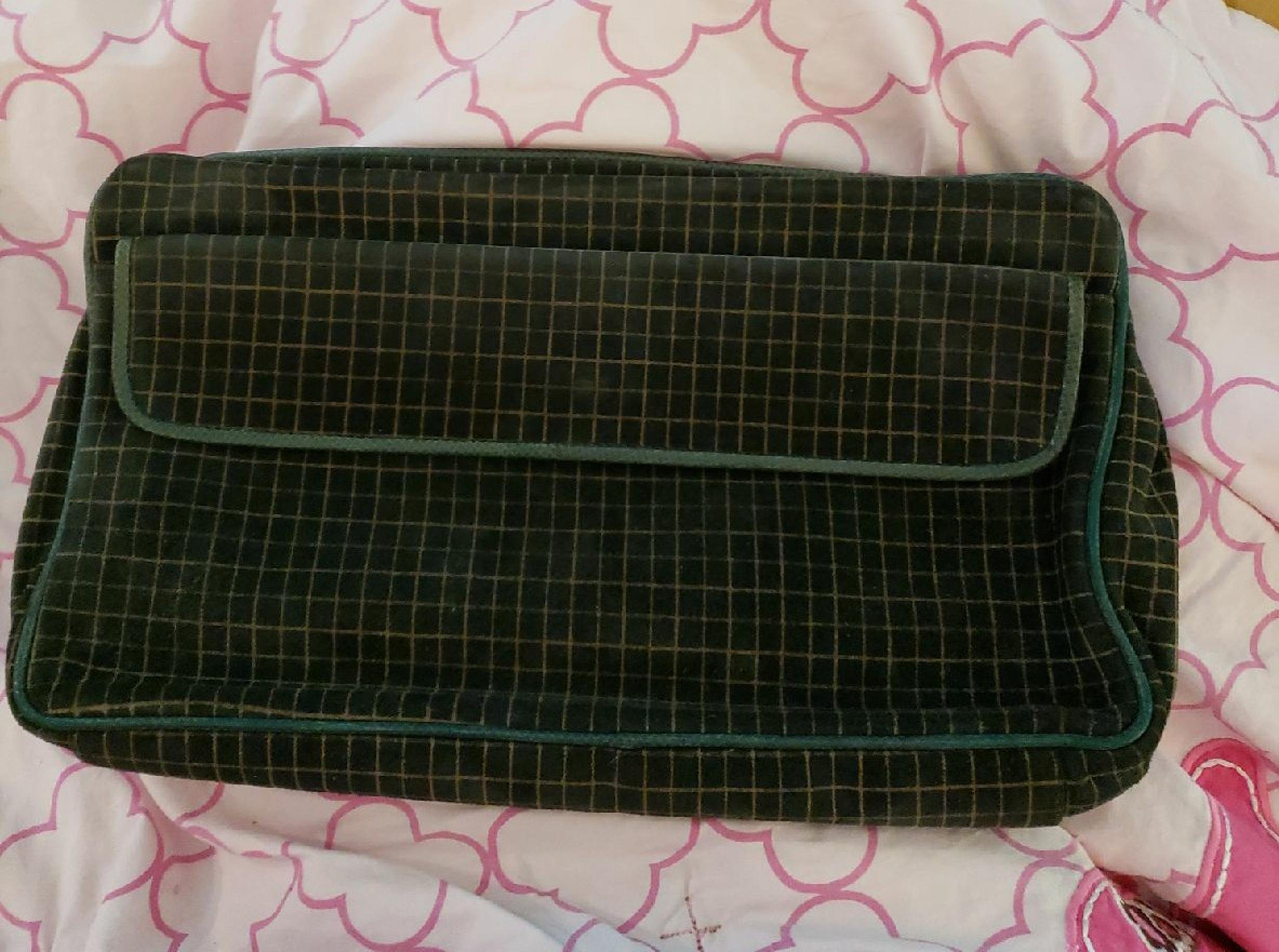 Susan Gail MCM suede clutch