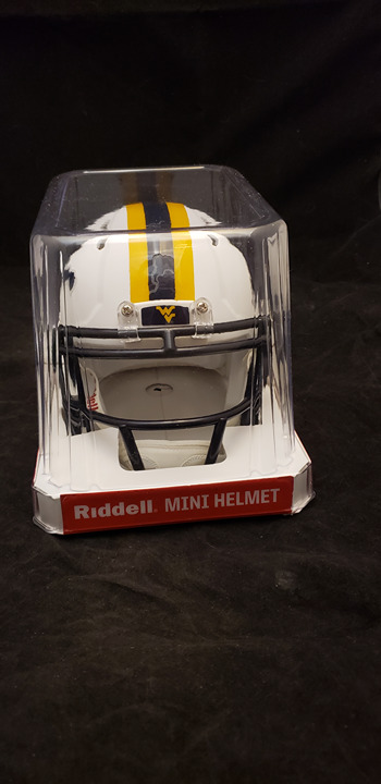 WEST VIRINIA MOUNTAINEERS COUNTRY ROADS NEW RIDDELL MINI HELMET IN PACKAGE