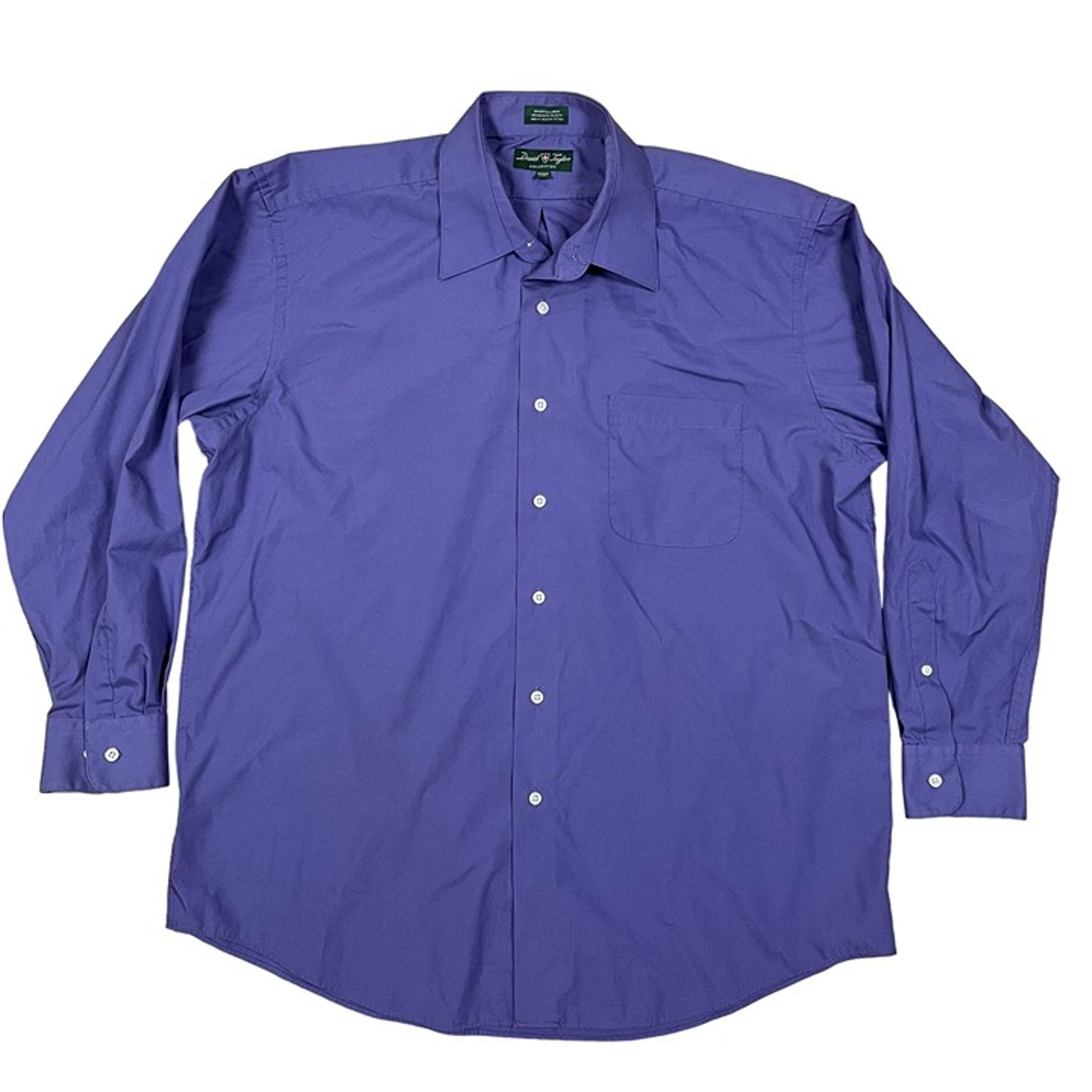 David Taylor Collection Purple Dress Shirt Size 16 16 1/2 - 32 33 (Large)