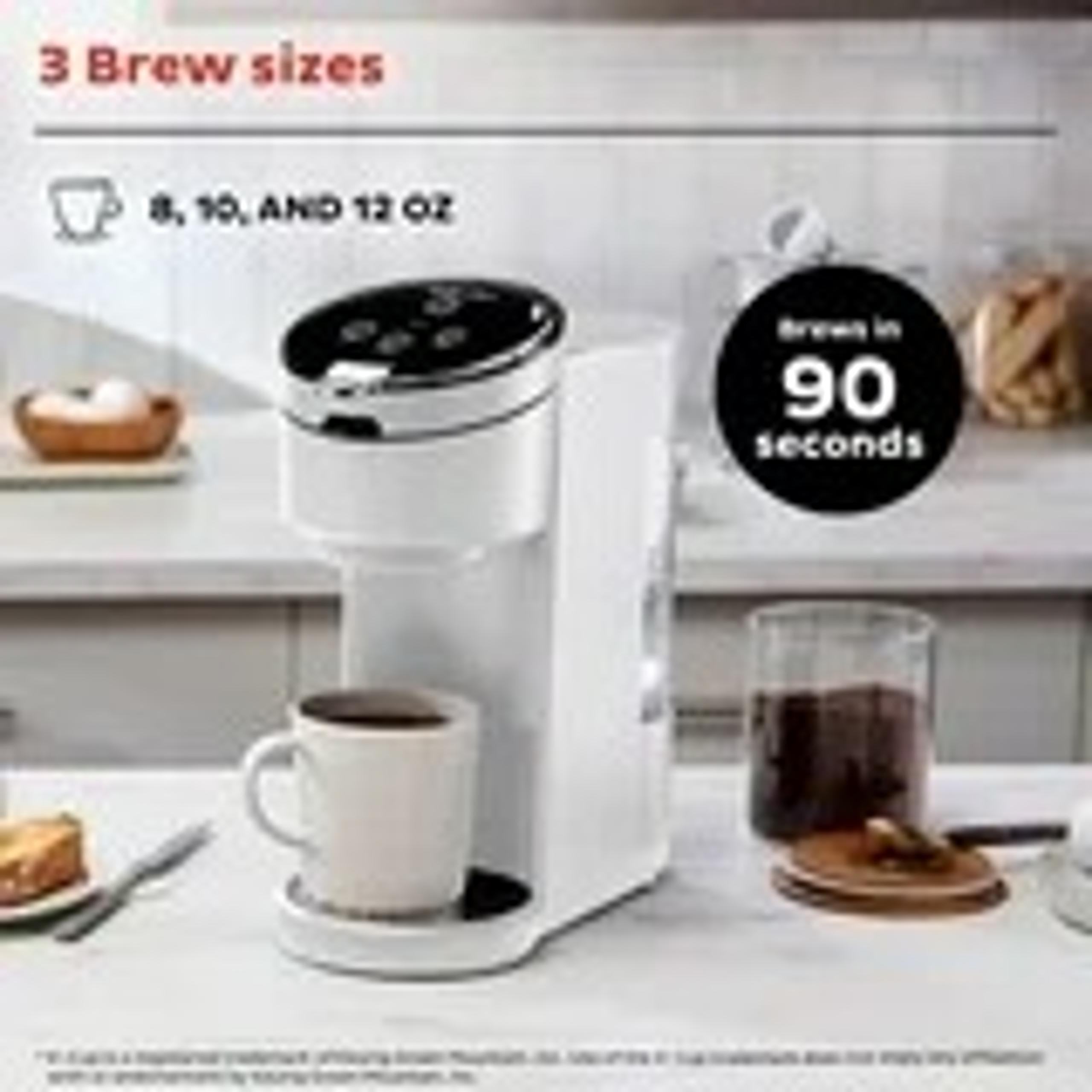 INSTANT POT K-CUP POD COMPATIBLE SINGLE SERVE COFFEE MAKER - WHITE - Dorm-Ready