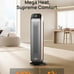 Space Heater Indoor, 25 11.5ft/s Fast Portable Room Heater with Remote