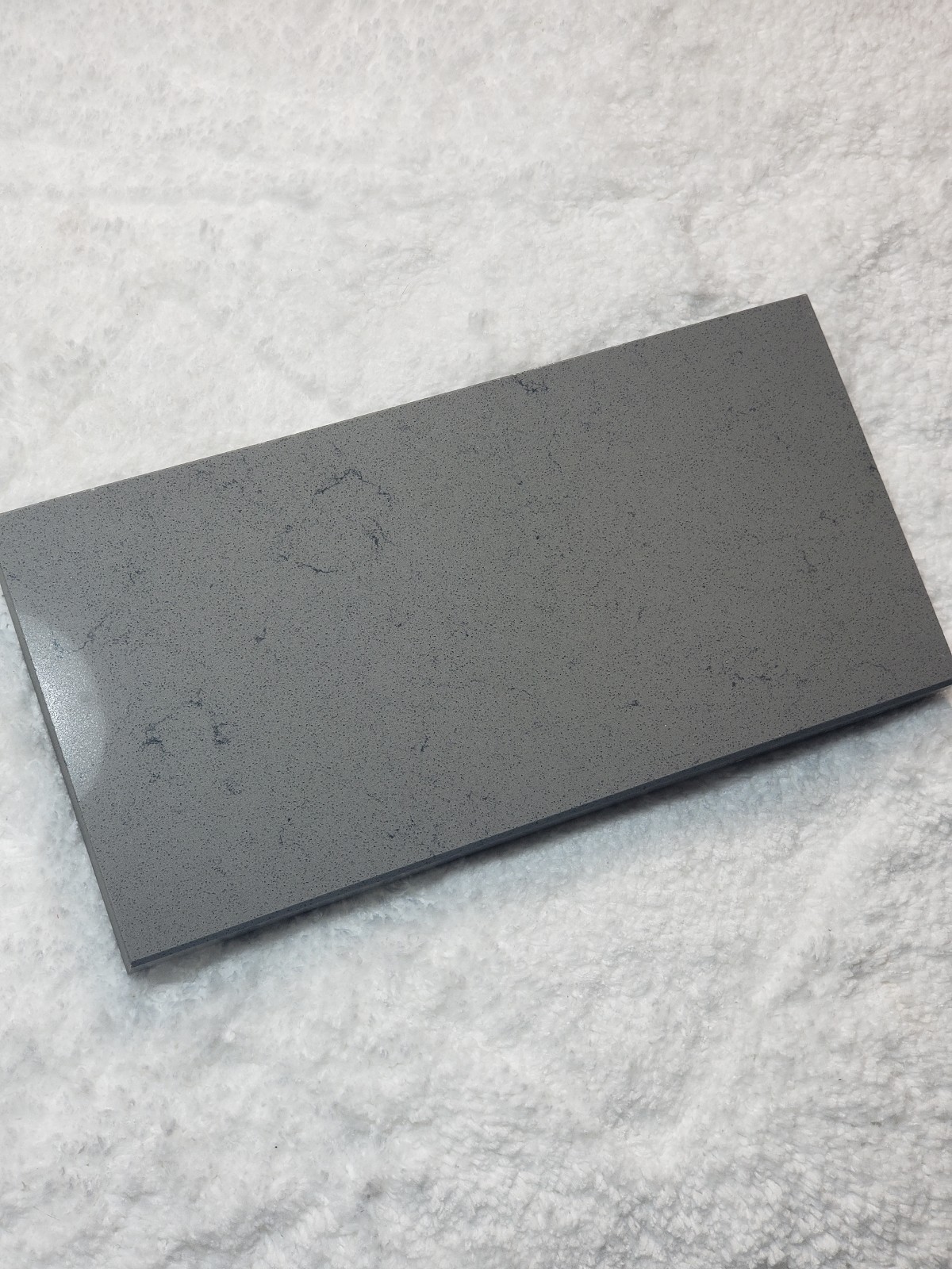 Quartz Stone Cutting Board cheese sushi faux gray marble dark vein 5x10