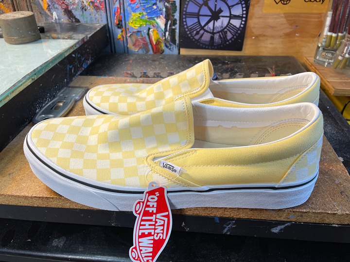 Vans Classic Slip On Checkerboard Golden Haze Size US 10.5 Men New VN0A4U38WRZ