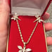 18k dragon fly jewelry set