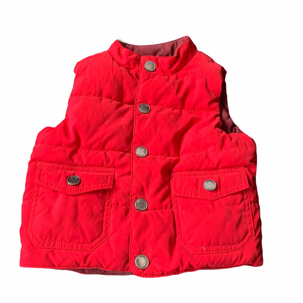 Jacadi Baby Reversible Puffer Vest 12 Mo