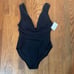Andie Swim The Mykonos Rib One Piece LT Swimsuit Black size M Tall NWT