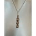 10KT Rose Gold Triple Teardrop CZ Necklace 18” Long