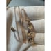 10KT Rose Gold Triple Teardrop CZ Necklace 18” Long