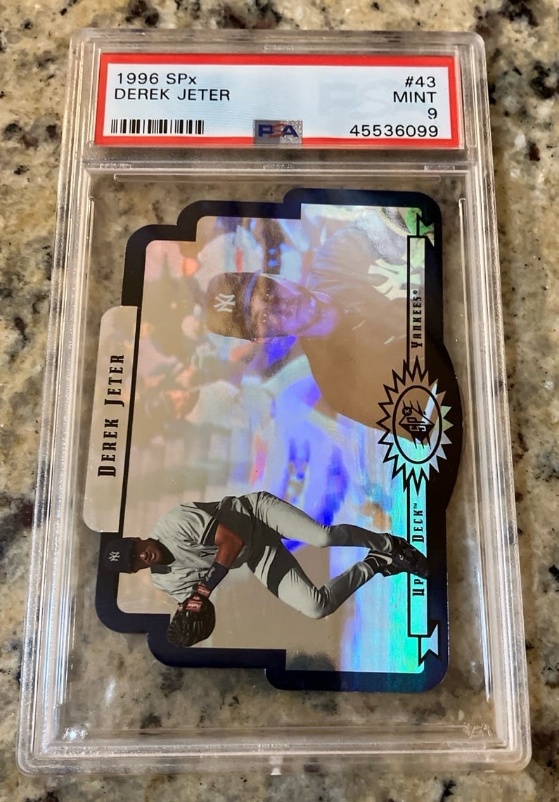 1996 UPper Deck SPx #43 Die Cut Hologram Derek Jeter Yankees PSA 9