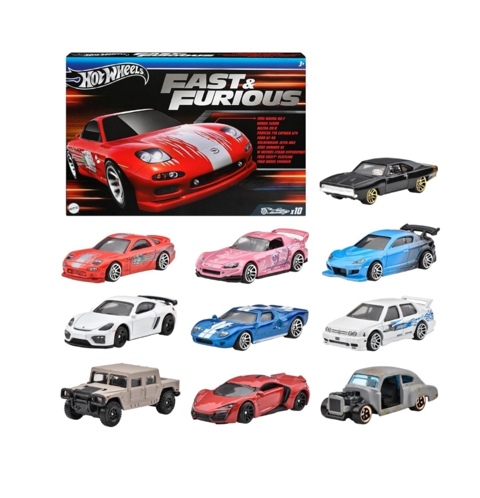 Hot Wheels Fast & Furious 10 Pack Box Set 2024