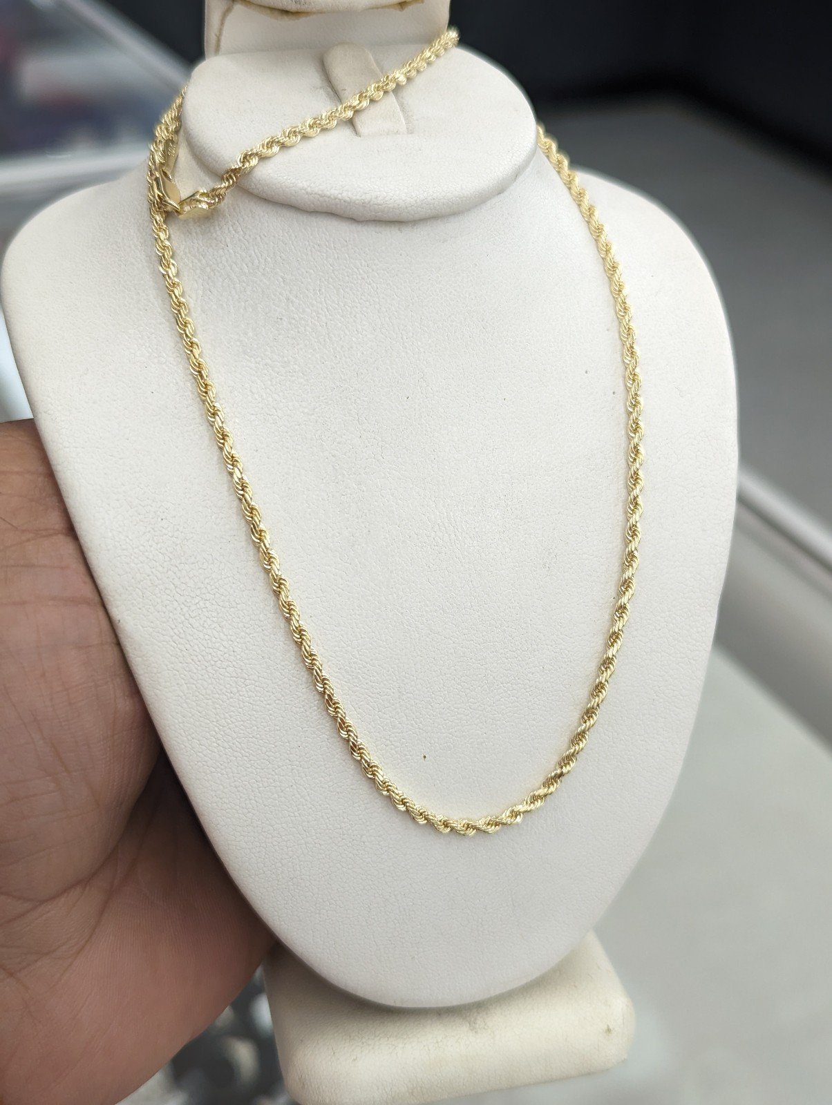 10kt Real Gold Rope Chain 2.3 mm 22 inches
