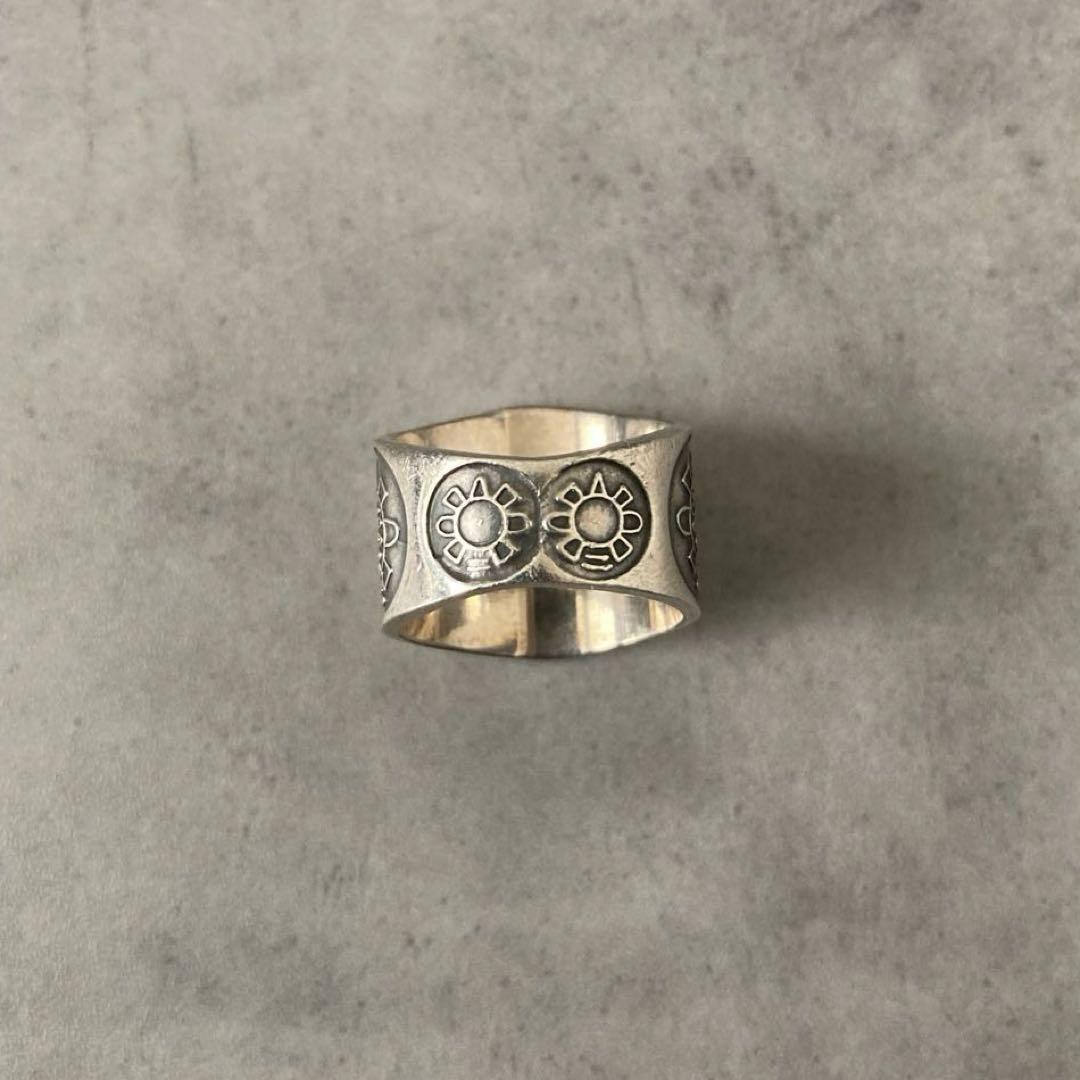 Vintage Aztec Sun Ring from Mexico