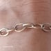 Vintage Sterling Silver thick links bracelet- 7.50in.