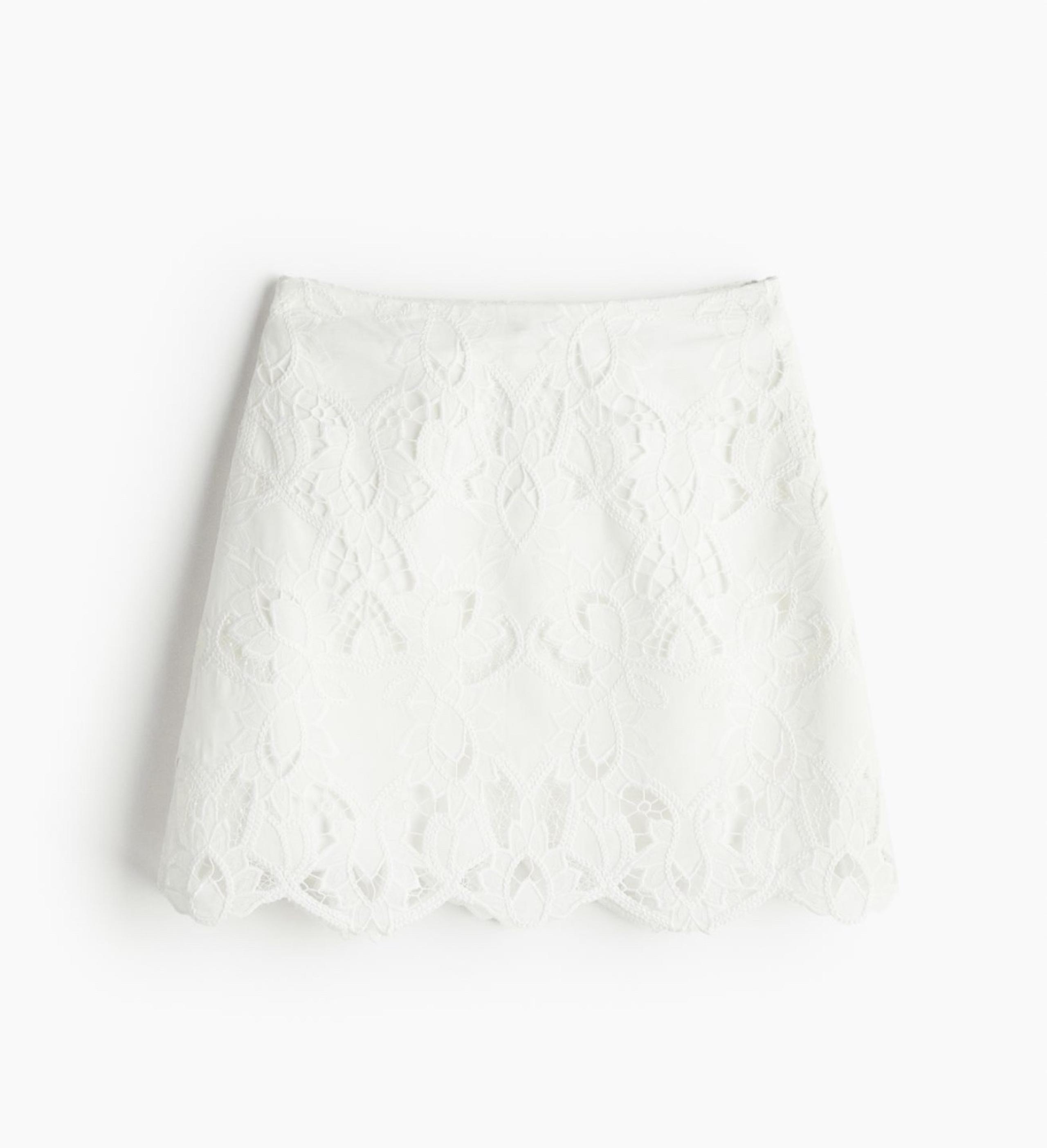 H&M Skirt with Eyelet Embroidery size 14