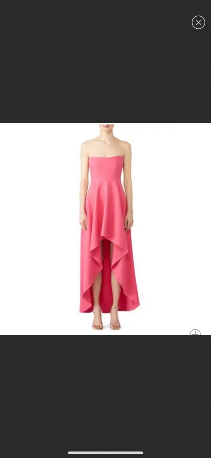 LIKELY Womens High Low Lovelle Gown Pink Size 4