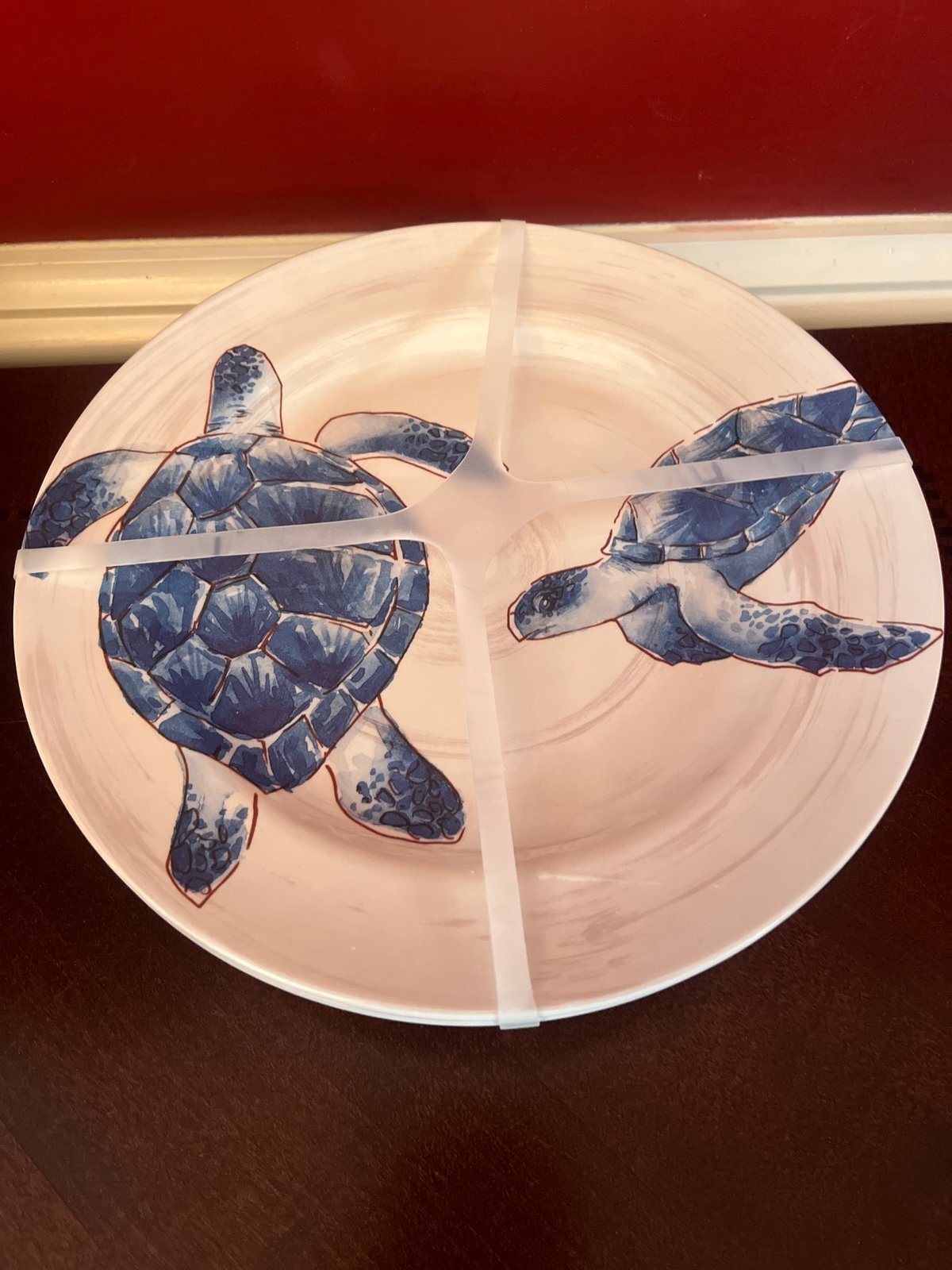 Sigrid Olsen Melamine Blue Sea Turtle Salad 9 Plates ~ Set of 4 ~NWT -Ocean