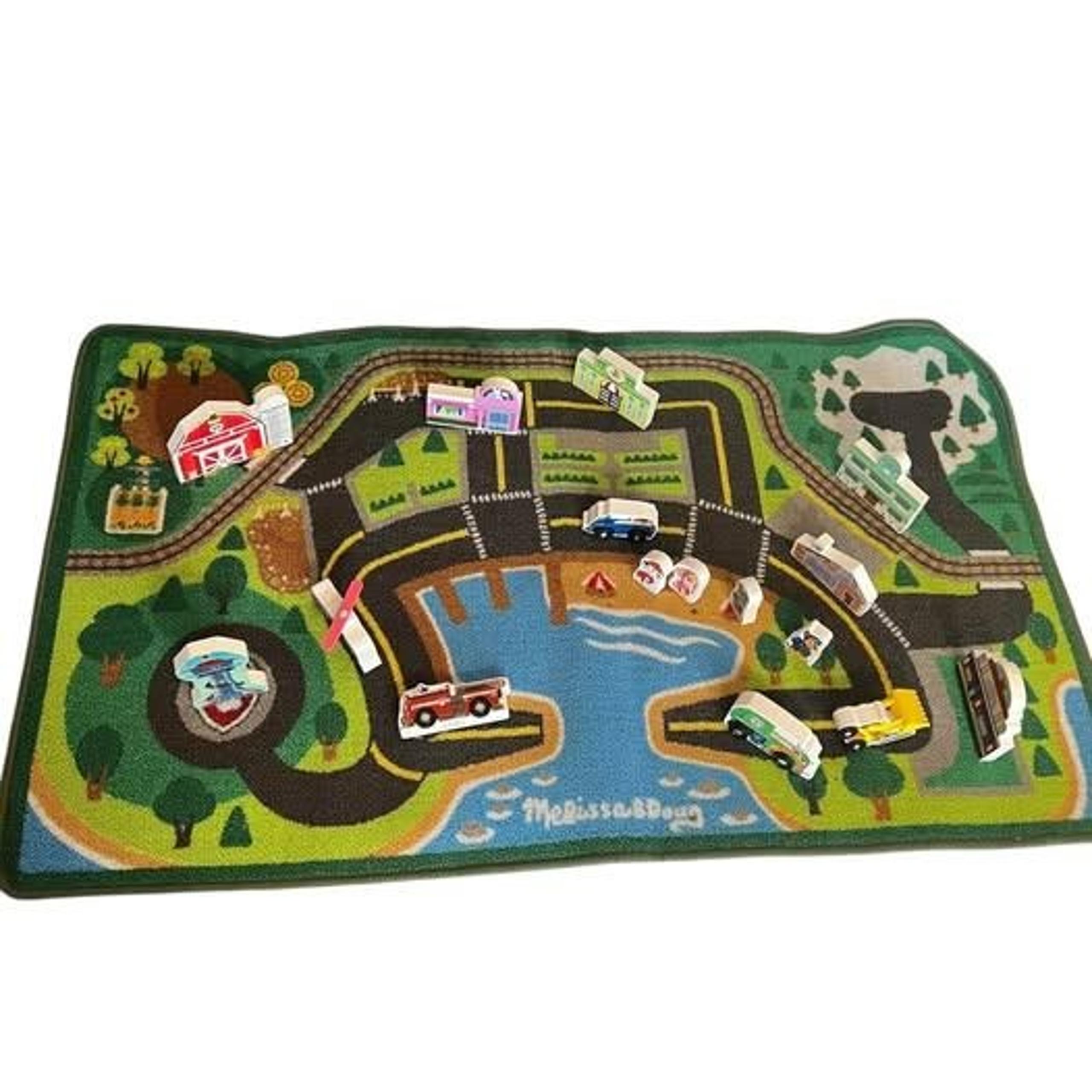 Melissa & Doug PAW Patrol Activity Rug - Adventure Bay 17 Pieces Included READ
