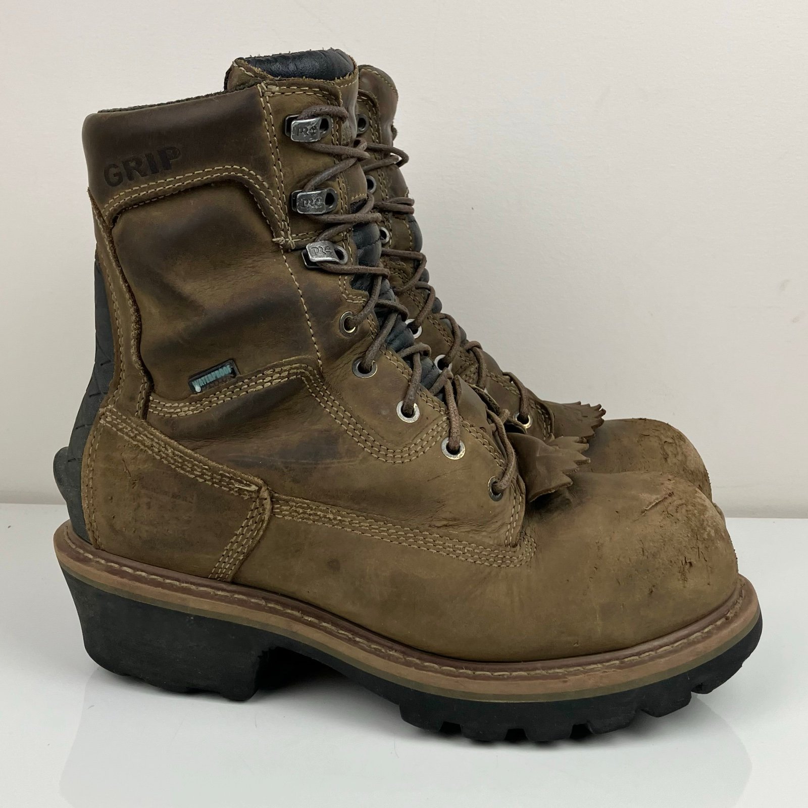 Timberland Men's Evergreen 8 Inch Composite Safety Toe Waterproof NT WP, Brown: Brown, 10 Wide | Timberland PRO Men\u0027s Evergreen 8 Inch Composite