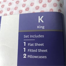 NEW SET 300 Thread Count Wrinkle Resistant Bedding KING Sheet Set.18” fits deep