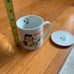 RARE Highly collectible vintage Peanuts Snoopy Lucy mug with lid 1958 1952