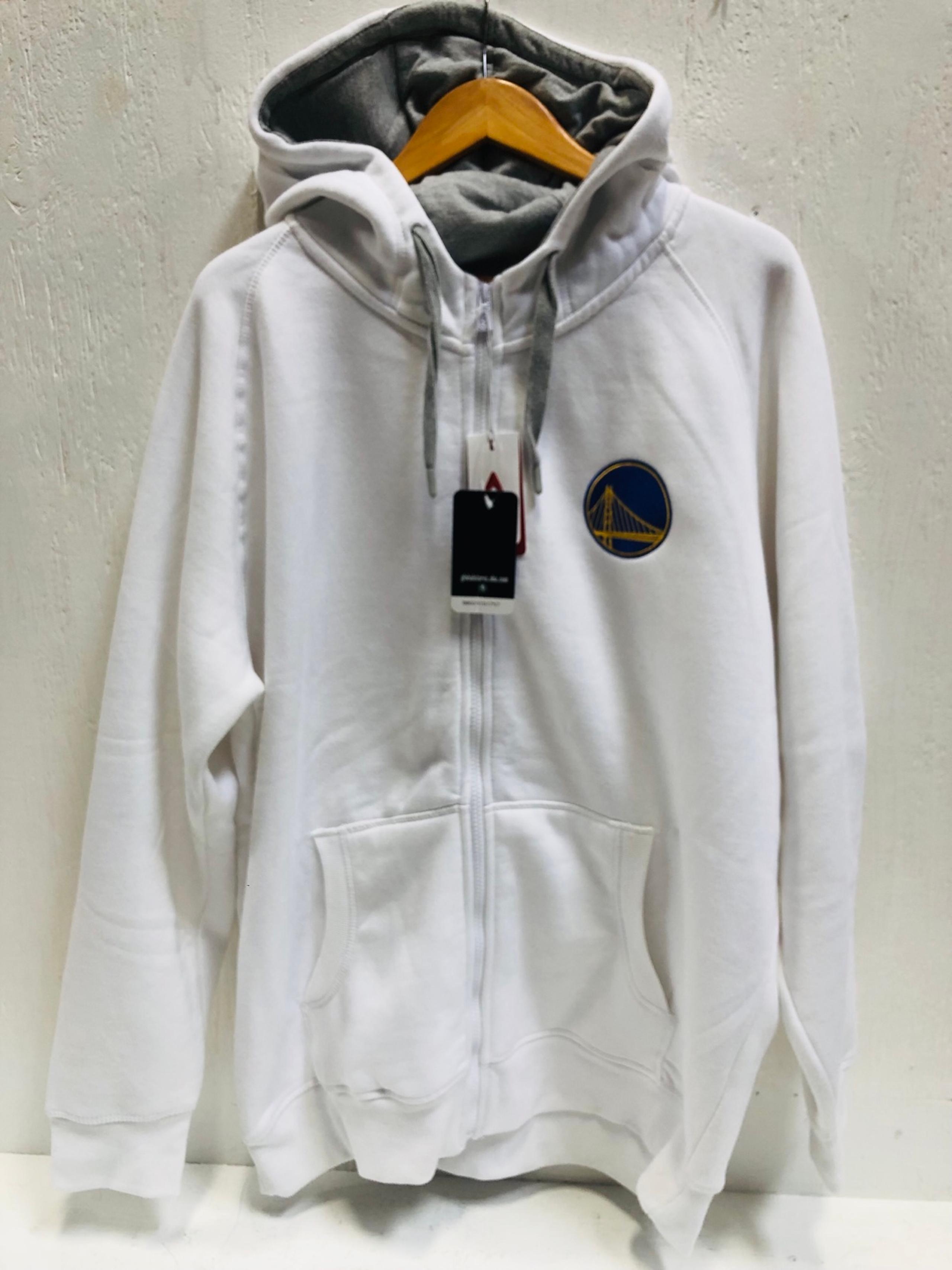 Antigua NBA Golden State Warriors Men’s Full Zip Up white XL