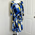 Lauren Ralph Lauren XL Swing Dress Geometric Abstract Belted Stretch 3/4 Slevee
