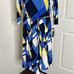 Lauren Ralph Lauren XL Swing Dress Geometric Abstract Belted Stretch 3/4 Slevee