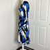 Lauren Ralph Lauren XL Swing Dress Geometric Abstract Belted Stretch 3/4 Slevee
