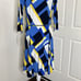 Lauren Ralph Lauren XL Swing Dress Geometric Abstract Belted Stretch 3/4 Slevee