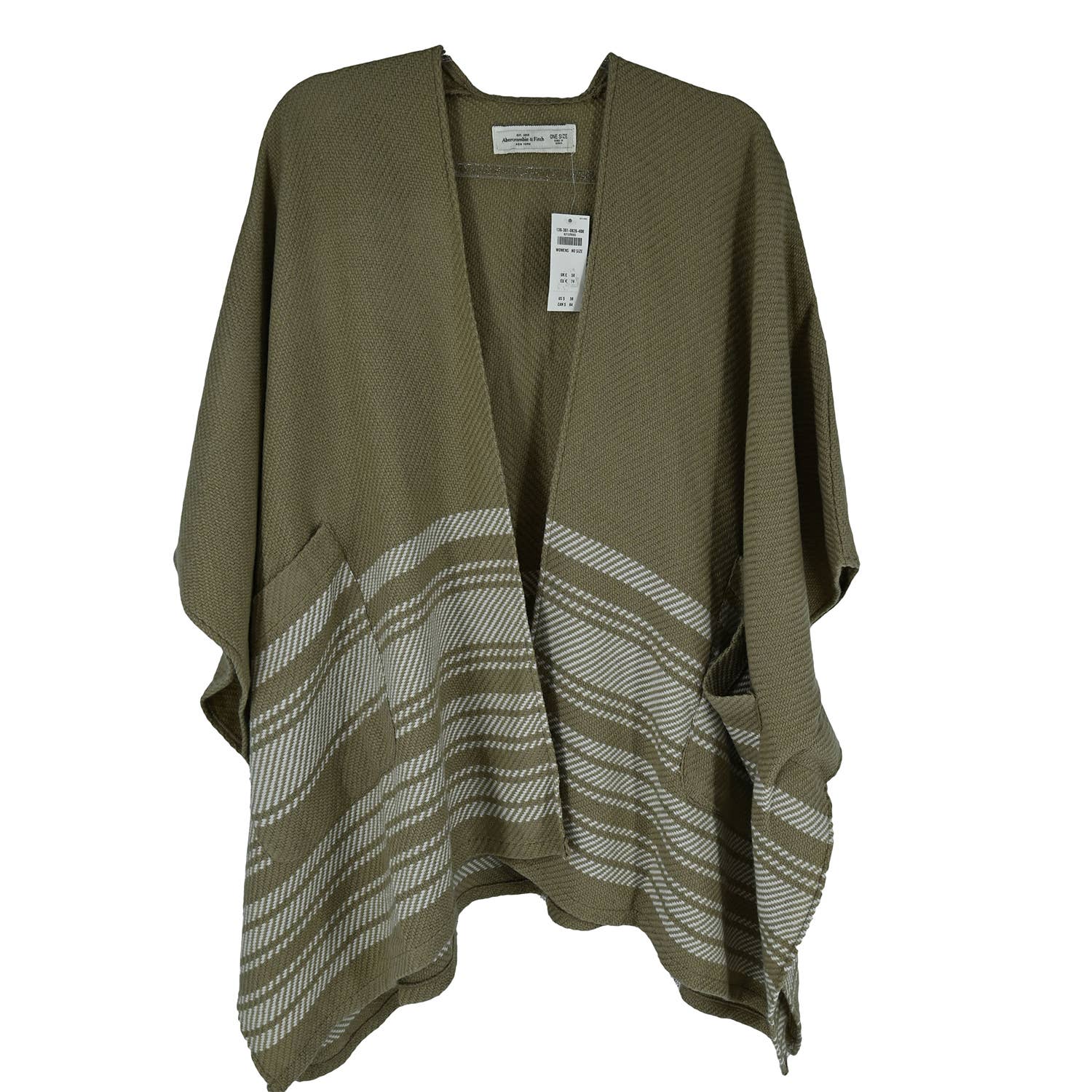 Abercrombie & Fitch Women's Patterned Blanket Poncho