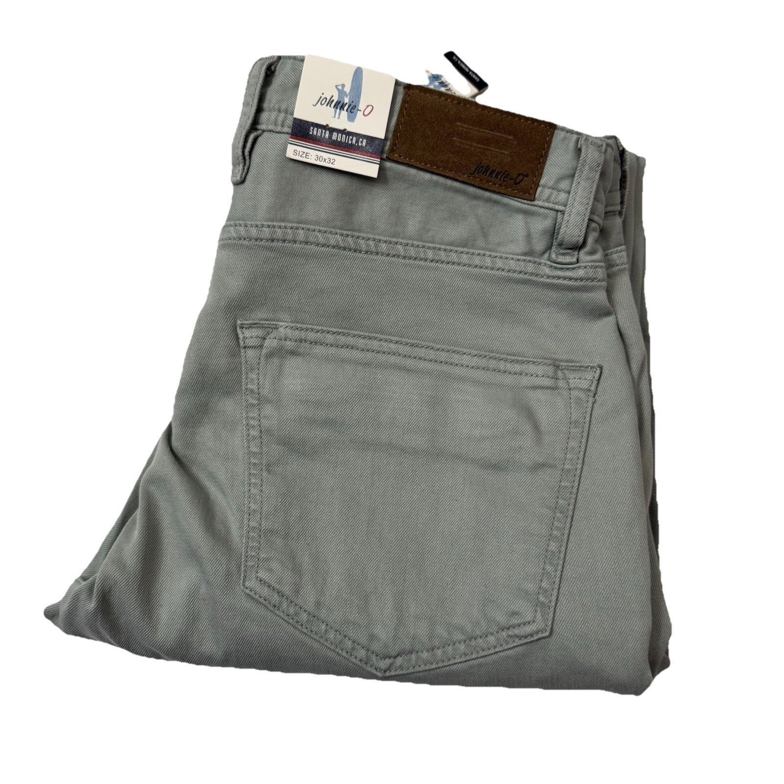 Johnnie-O Pants Mens 30x32 Green Mako Chino Khakis Hugo Golf Casual Preppy
