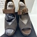 PEDRO GARCIA ~ Brown Suede Wedge Sandals with Buckle Strap EU39 US9