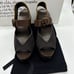 PEDRO GARCIA ~ Brown Suede Wedge Sandals with Buckle Strap EU39 US9