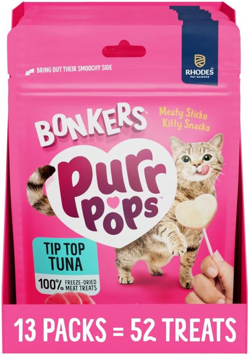 Purrpops, Freeze Dried Tuna Flavored Lollipop Cat Treats, Cat Treats, Treats ...