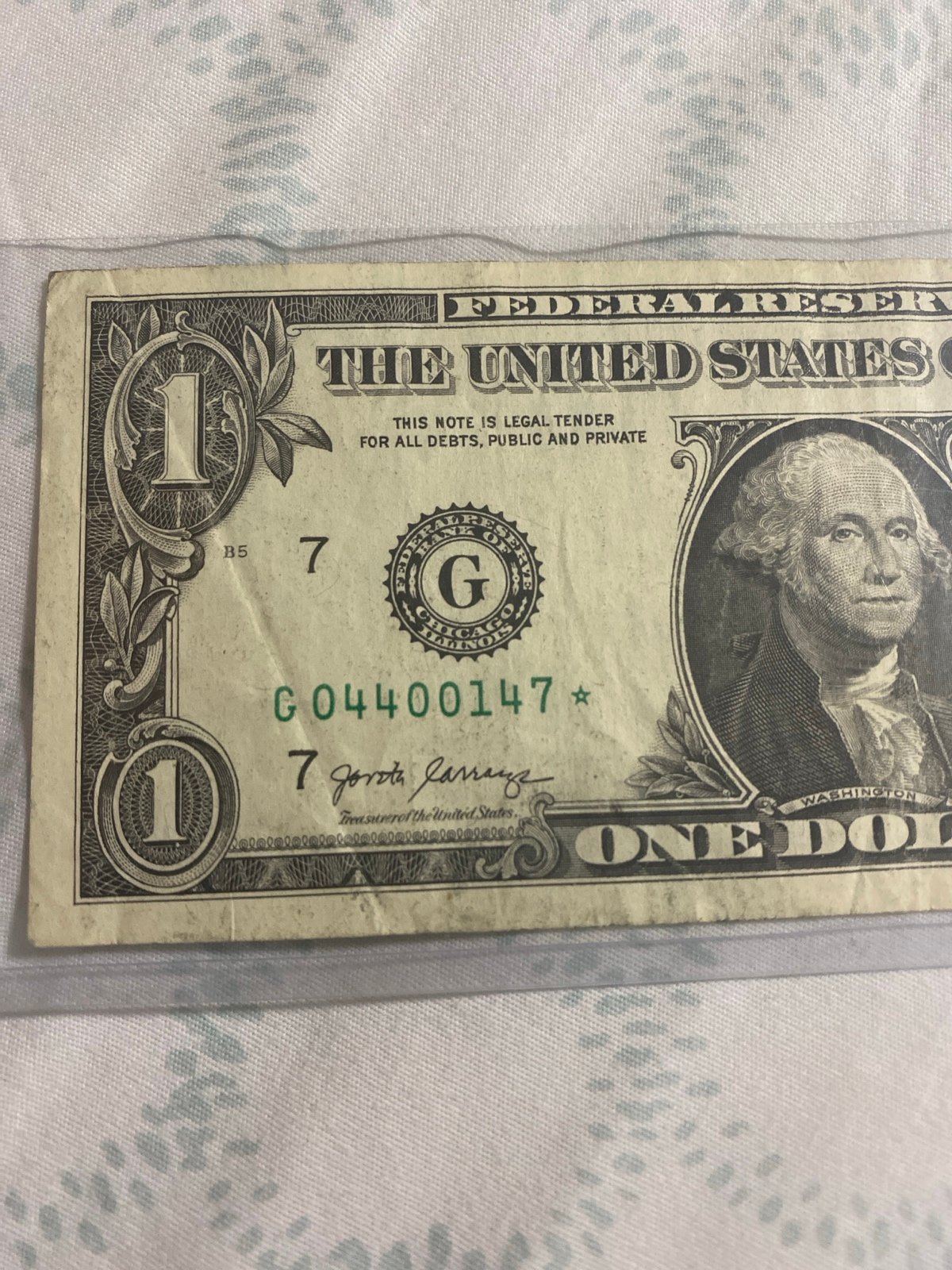 1 Dollar Bill Star Note or Repeater