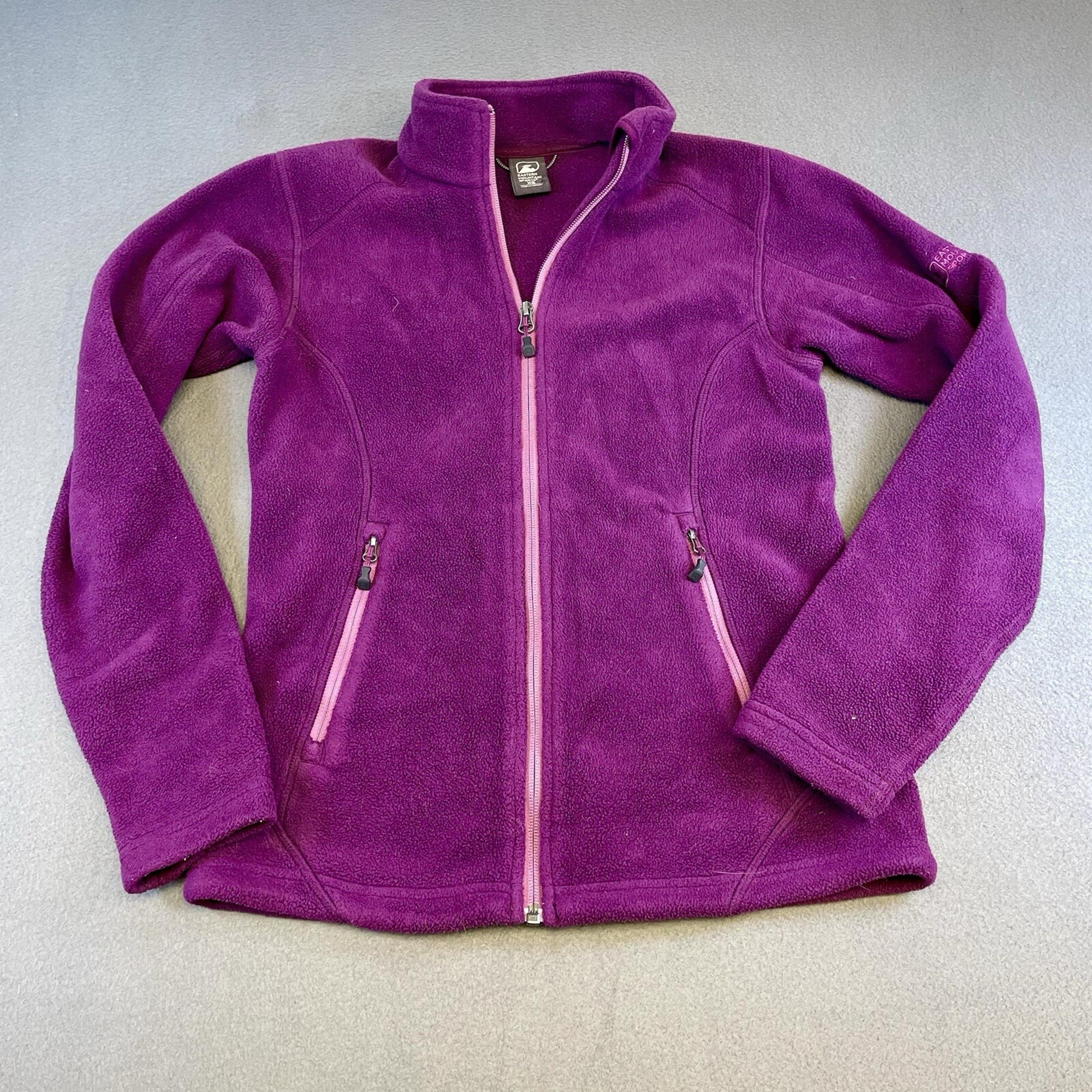Polartec Eastern Mountain Sports Fleece Jacket Full Zip Purple Outdoor Coat