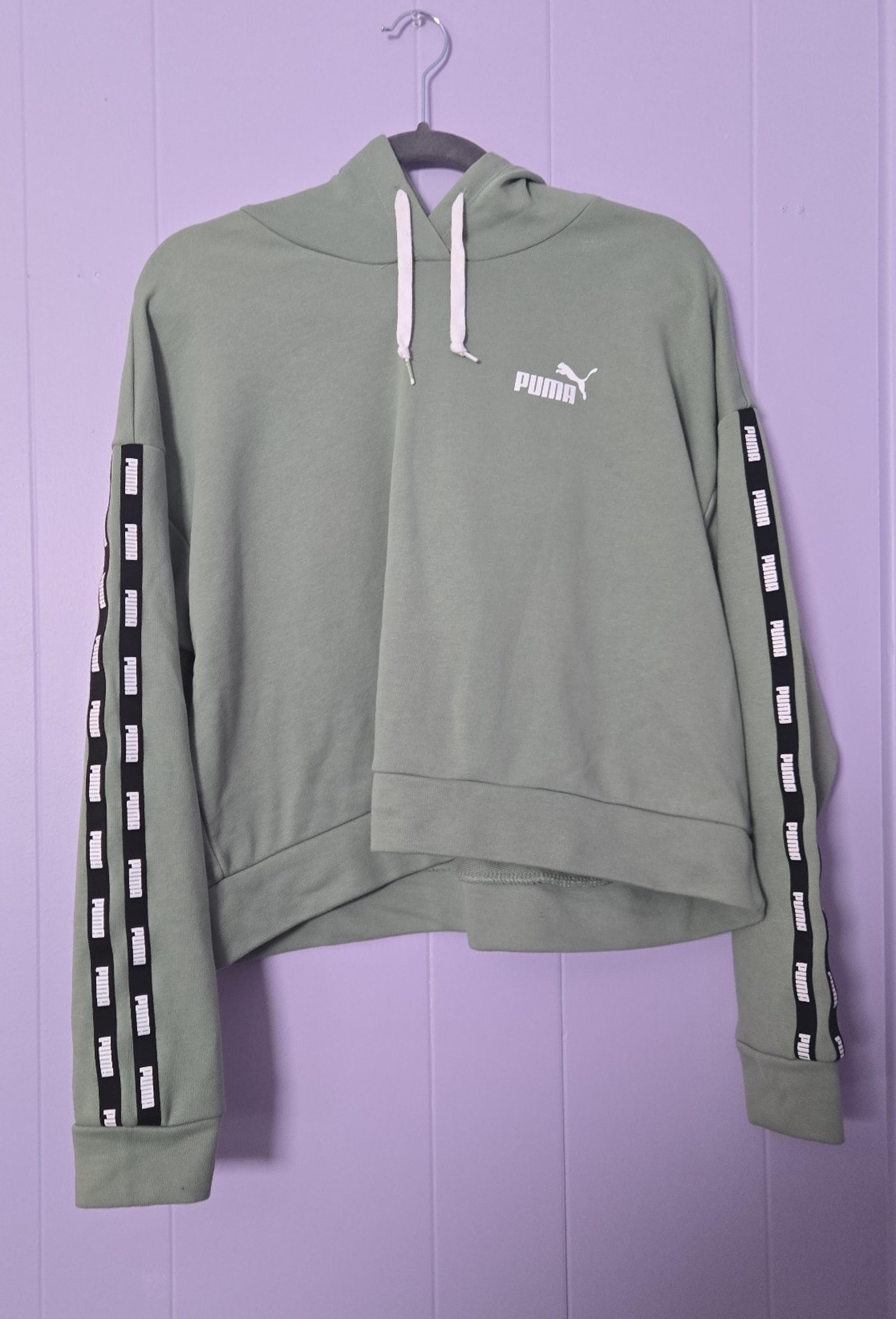 Green puma women's hoodie