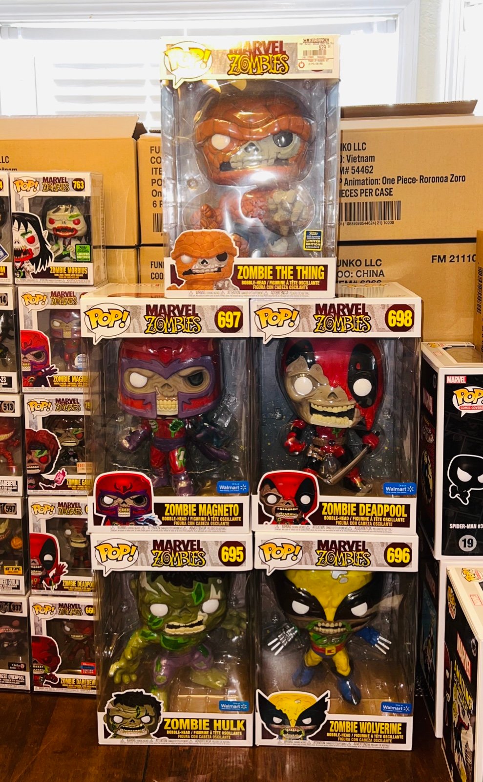 Funko Pop Marvel Zombies 10” inch Jumbo Wolverine Magneto The Thing + 2