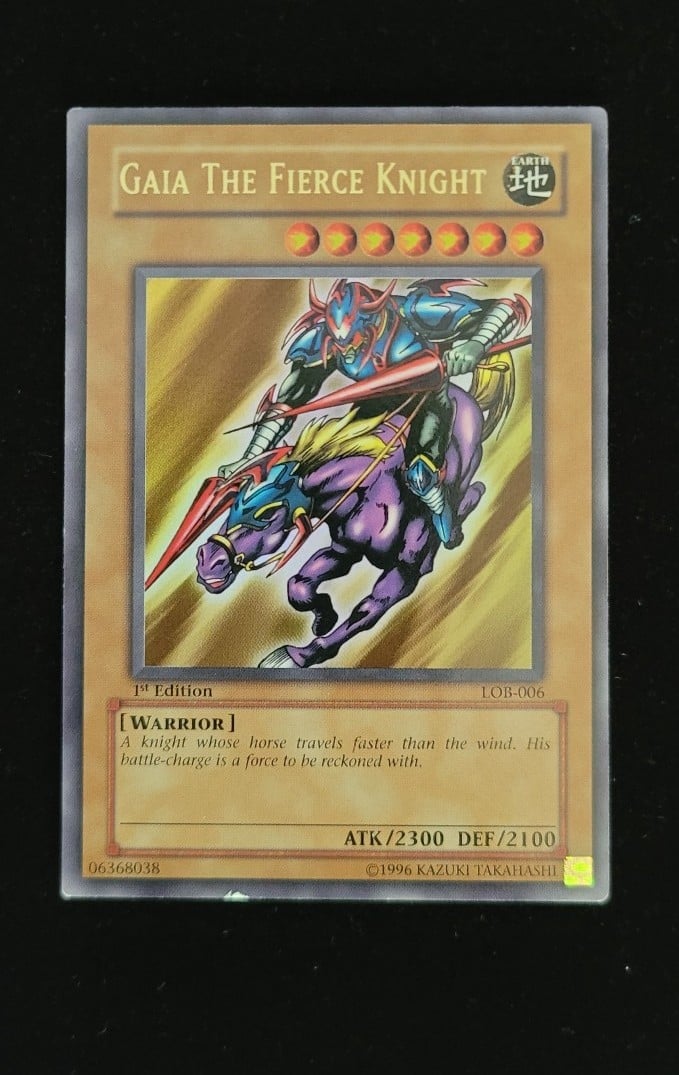 Gaia the Fierce Knight 1st Edition LOB-006 Ultra Rare YuGiOh! Konami Holo