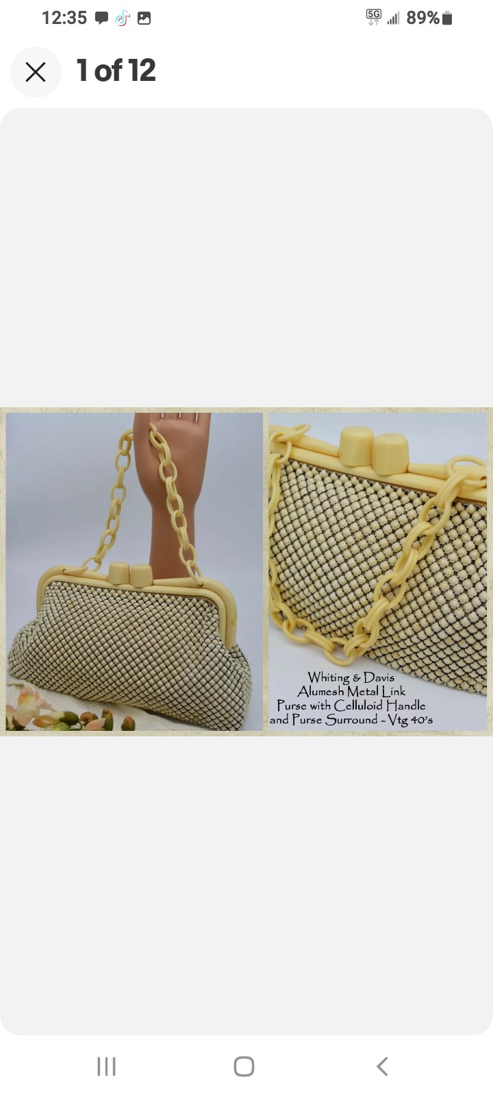 Alumesh bags vintage purse 40s celluloid