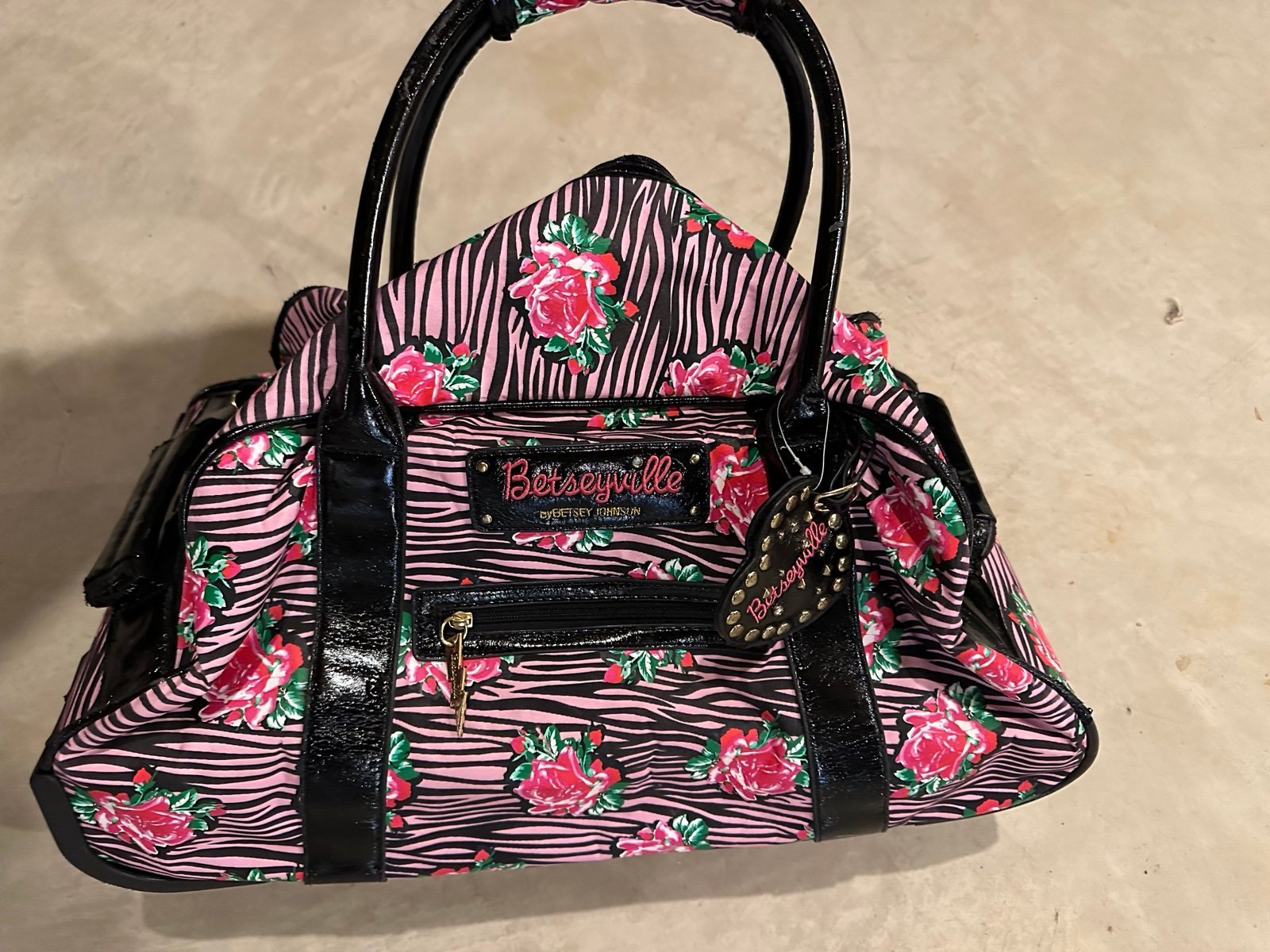 Betsey Johnson Designer Carry On Luggage - Roses - Betseyville