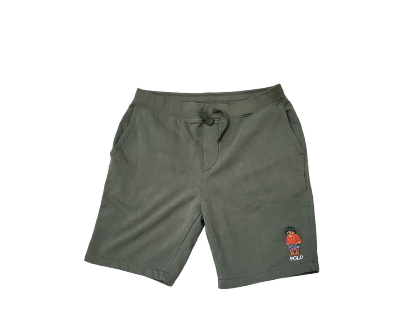 Polo Ralph Lauren Mens Olive Beach Polo Teddy Bear Fleece Sweat Jogger Shorts M