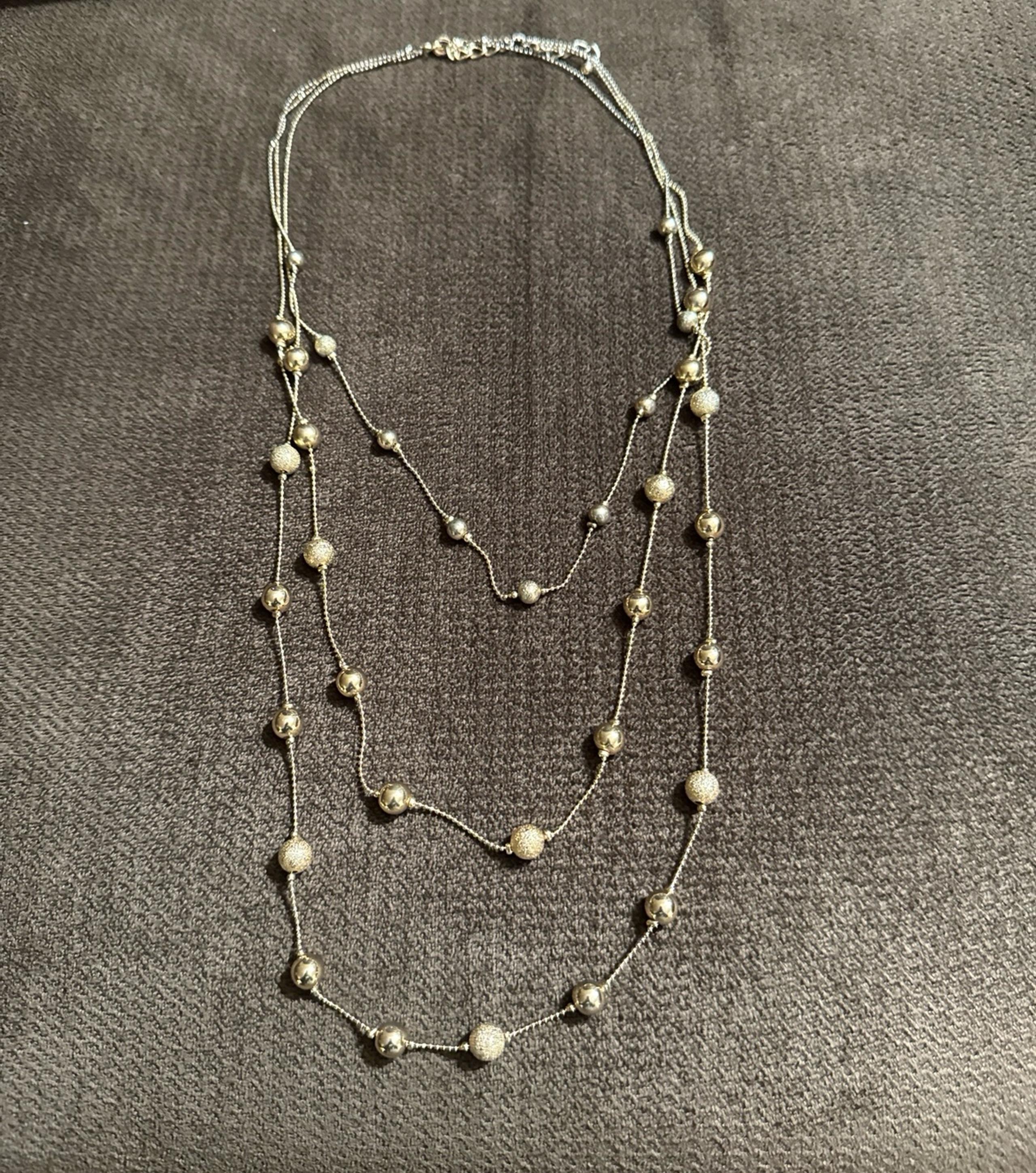 Multi-Strand Gold Tone Bead Necklace - Charming Charlie