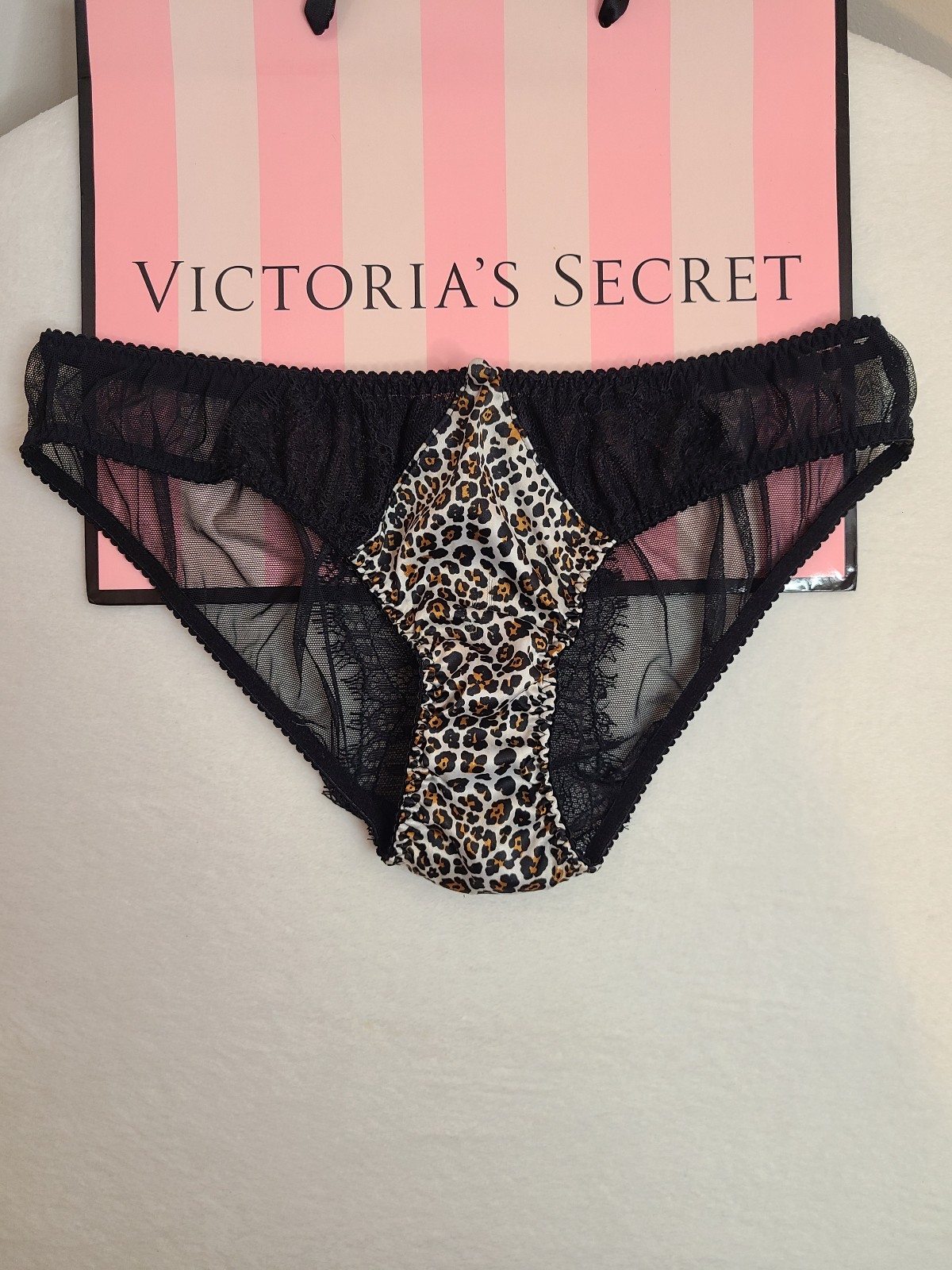 Y2K Sexy Little Things Satin Mesh Bikini Panty Size Sm