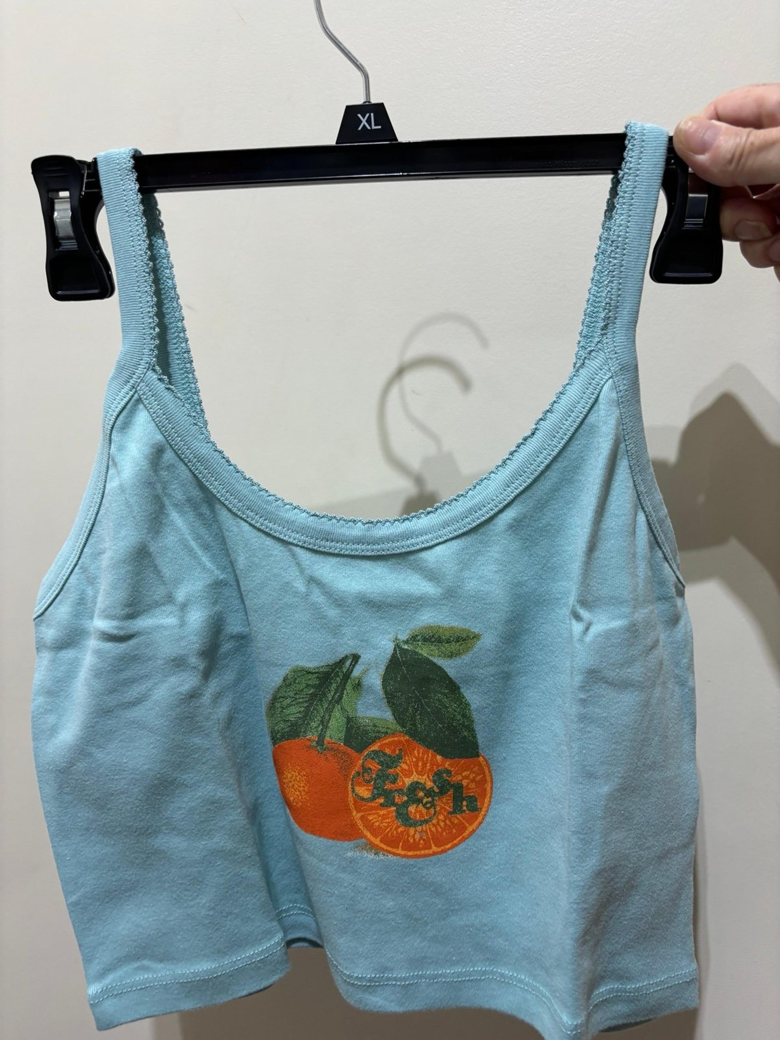 tank top, urban outfitters , blue, fresh oranges , women’s large , BNWT