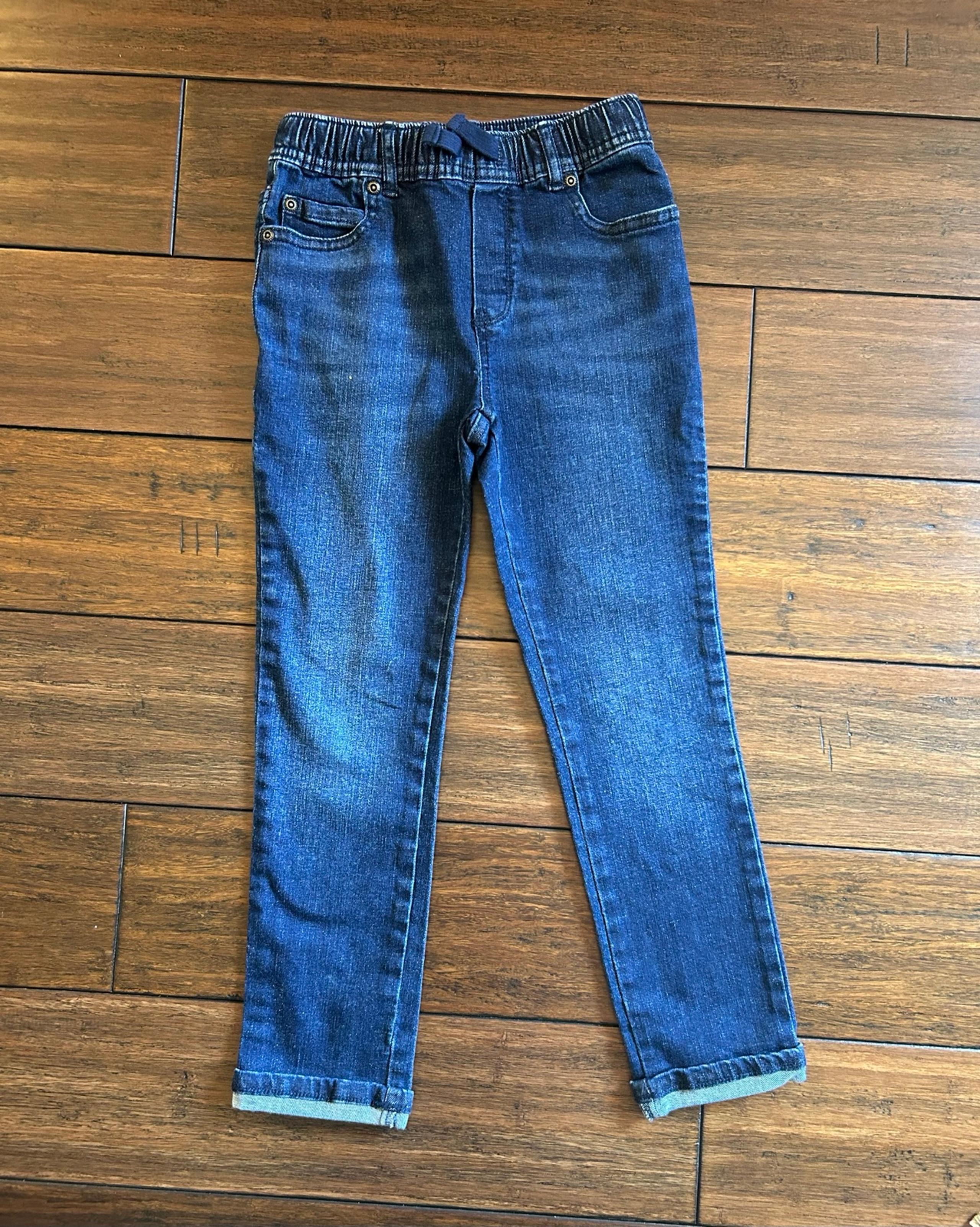 Gymboree Dark Wash Pull-on Jeans - boys size 7