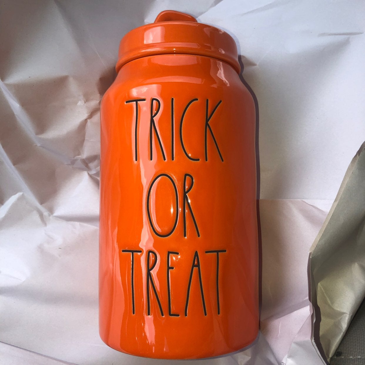 Rae Dunn trick or treat canister